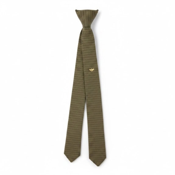 GIORGIO ARMANI ΠΛΕΚΤΗ ΓΡΑΒΑΤΑ MINIMAL ΛΑΔΙ ΑΝΤΡΙΚΟ PRE OWNED