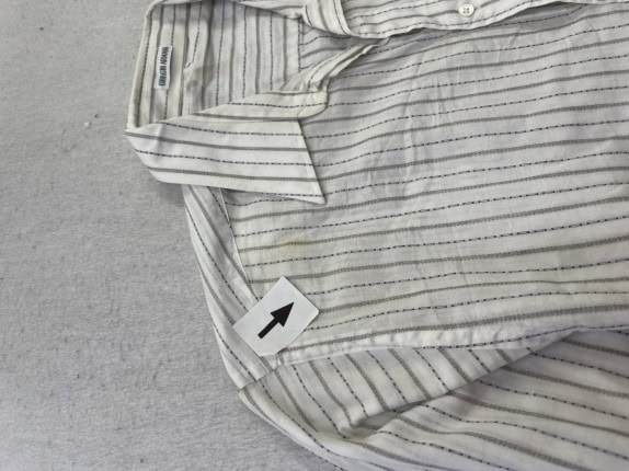 GIORGIO ARMANI ΠΟΥΚΑΜΙΣΟ ΡΙΓΕ MINIMAL ΕΚΡΟΥ ΑΝΤΡΙΚΟ PRE OWNED
