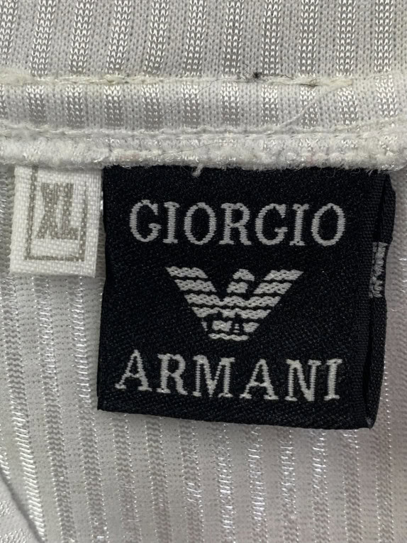 GIORGIO ARMANI T SHIRT MINIMAL BIANCA UOMO PRE OWNED XL