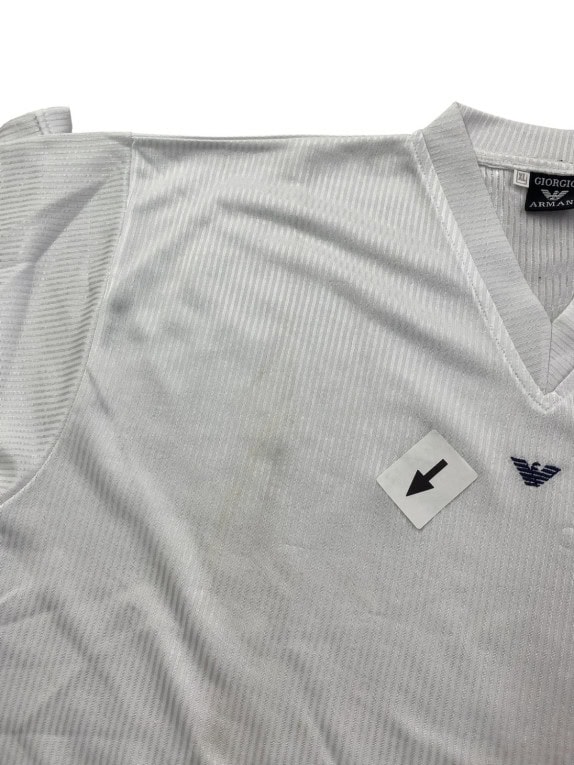 GIORGIO ARMANI T SHIRT MINIMAL BIANCA UOMO PRE OWNED XL