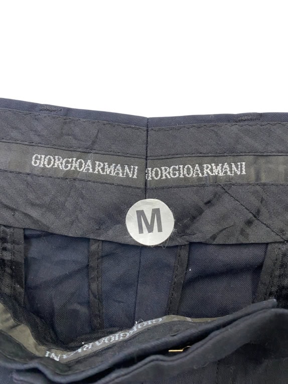 GIORGIO ARMANI TAILORED TROUSERS CLASSIC BLACK MENS PRE OWNED L
