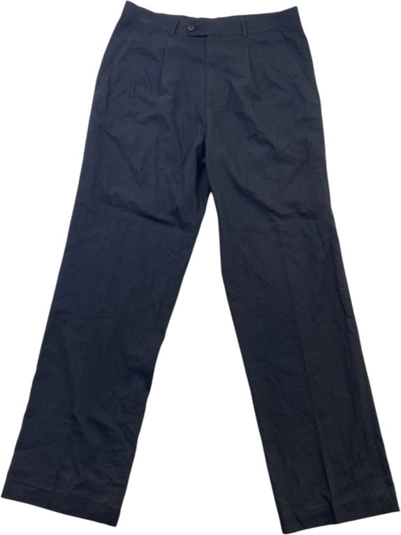 GIORGIO ARMANI TAILORED TROUSERS CLASSIC BLACK MENS PRE OWNED L