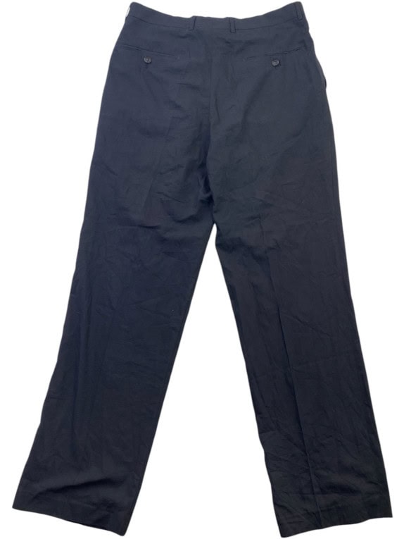 GIORGIO ARMANI TAILORED TROUSERS CLASSIC BLACK MENS PRE OWNED L