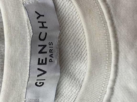 GIVENCHY CREWNECK MINIMAL OFF WHITE UOMO PRE OWNED 10 AGE