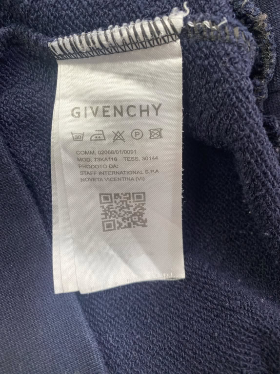 Felpa GIVENCHY con logo Signature multicolore blu scuro unisex L
