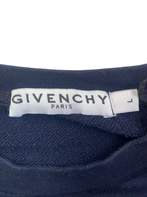 Felpa GIVENCHY con logo Signature multicolore blu scuro unisex L