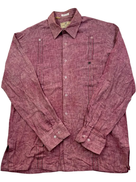 GIVENCHY MONSIEUR ΠΟΥΚΑΜΙΣΟ GUAYABERA VINTAGE ΜΟΒ ΑΝΤΡΙΚΟ M pre-owned