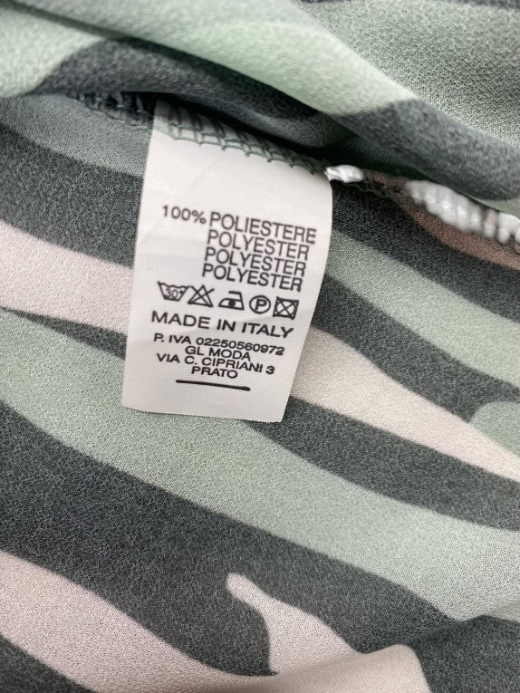 GL MODA Πουκάμισο Zebra Abstract Pattern Πράσινο/Πολύχρωμο Γυναικείο M
