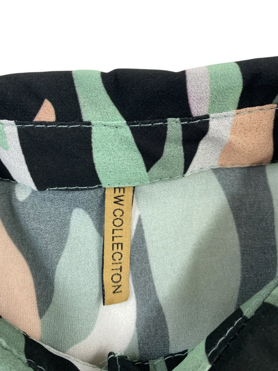 GL MODA Πουκάμισο Zebra Abstract Pattern Πράσινο/Πολύχρωμο Γυναικείο M
