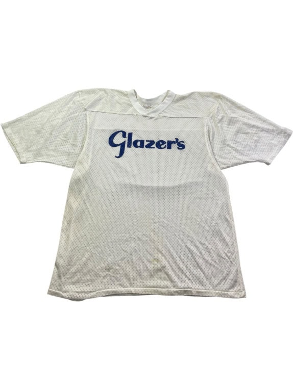 GLAZERS MAGLIA MESH VINTAGE BIANCO UOMO PRE OWNED L