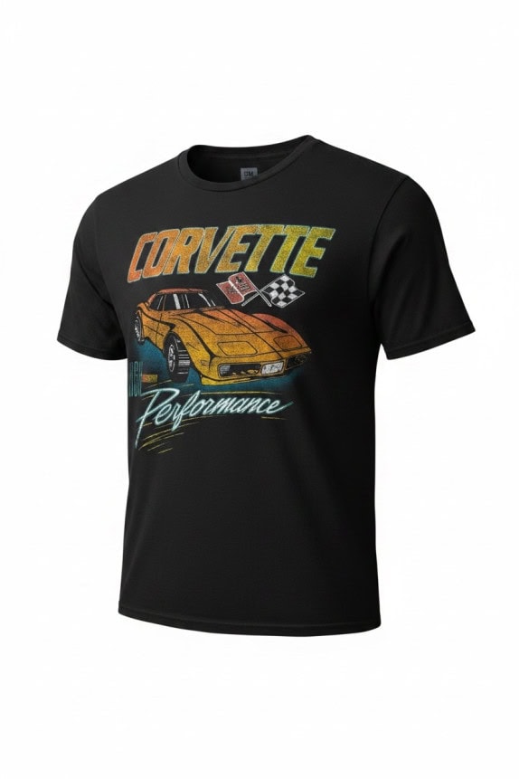 GM GRAPHIC TEE RETRO BLACK MEN PRE OWNED M