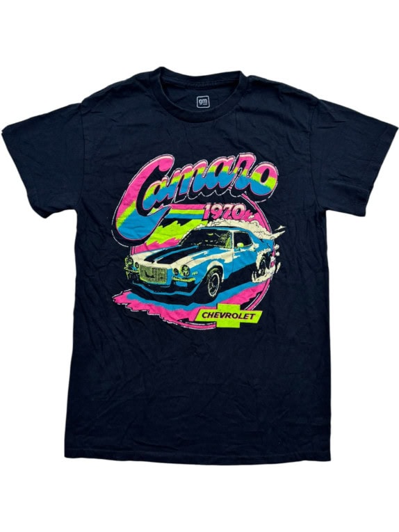 GM T SHIRT GRAPHIC RETRO ΜΑΥΡΟ UNISEX PRE OWNED S