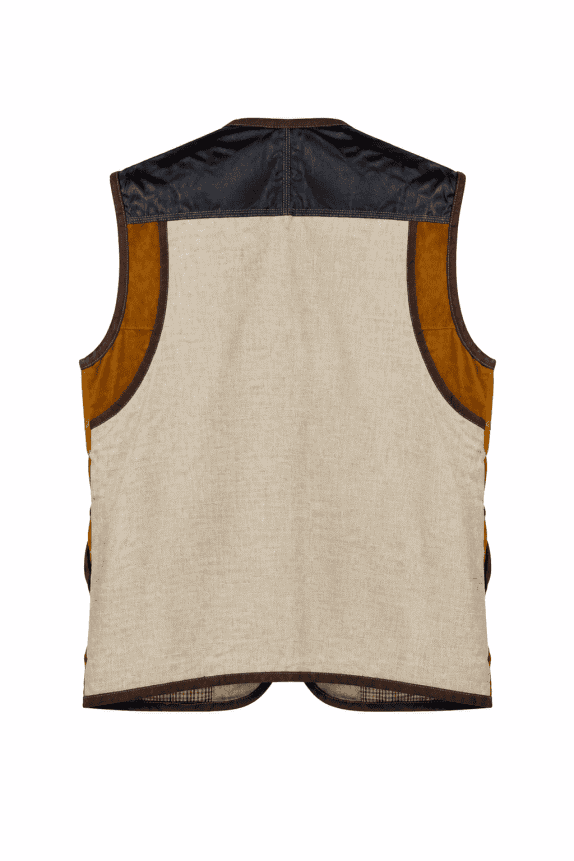 1980s GOGO WORKWEAR VEST BROWN MENS PRE OWNED L