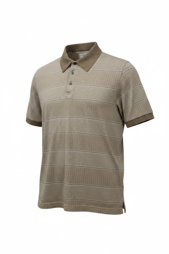 Grand Slam Polo Shirt Μπεζ Ριγέ Classic Fit Unisex