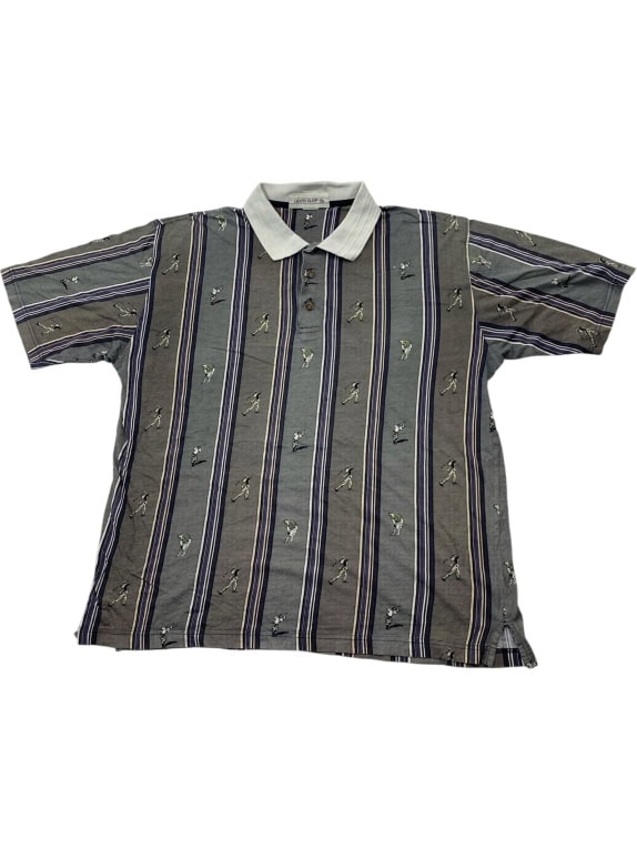 Grand Slam Polo Shirt Ριγέ Με Golf Print UNISEX L
