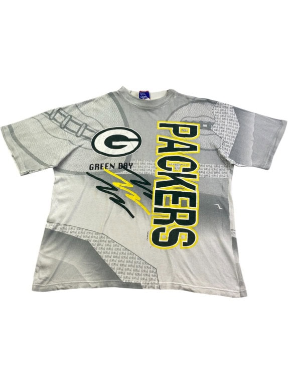 GREEN BAY GRAPHIC TEE VINTAGE GREY MEN PRE OWNED XL