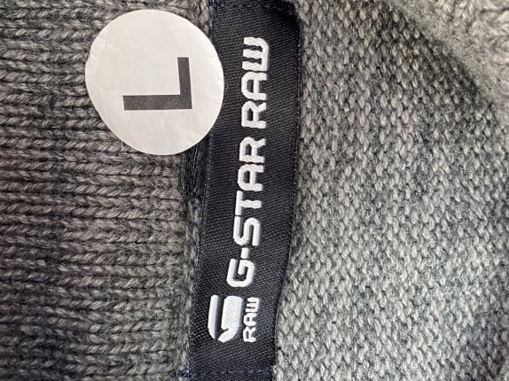 GSTAR RAW ΠΛΕΚΤΟ ΦΕΡΜΟΥΑΡ ΓΚΡΙ ΑΝΤΡΙΚΟ PRE OWNED L