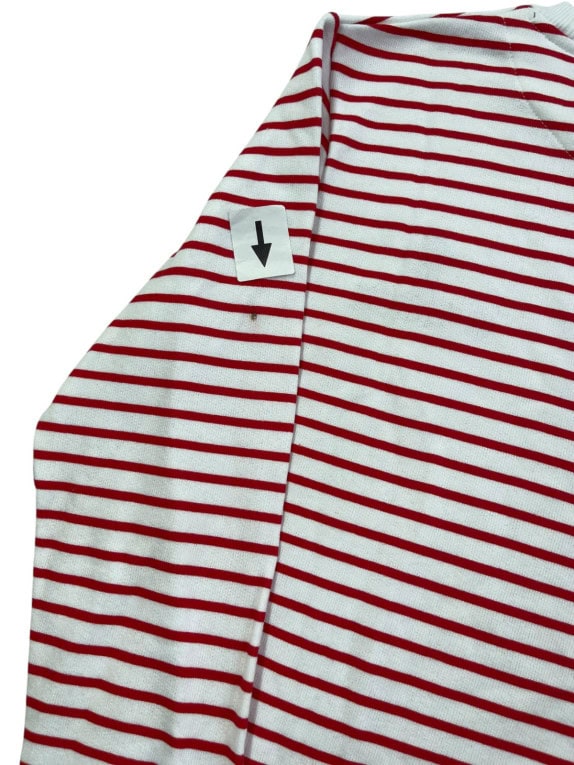 GUCCI CREWNECK SWEATSHIRT STRIPED WHITE RED MENS PRE OWNED M