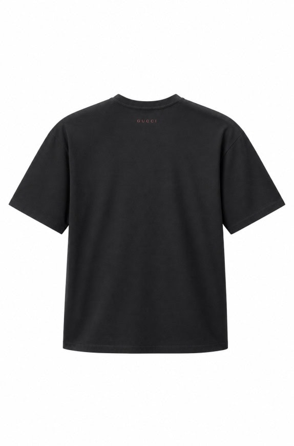 GUCCI GRAPHIC TEE RETRO BLACK MEN PRE OWNED L