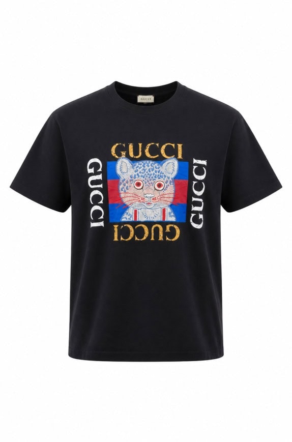 GUCCI GRAFFIC TEE RETRO ΜΑΥΡΟ ΑΝΤΡΙΚΟ PRE OWNED L
