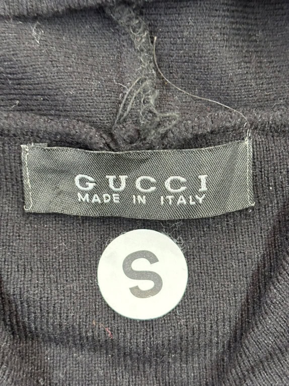GUCCI HOODIE GRAPHIC BLACK UNISEX PRE OWNED S