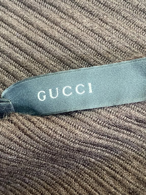 GUCCI SCIARPA CLASSICA MARRONE UNISEX PRE OWNED
