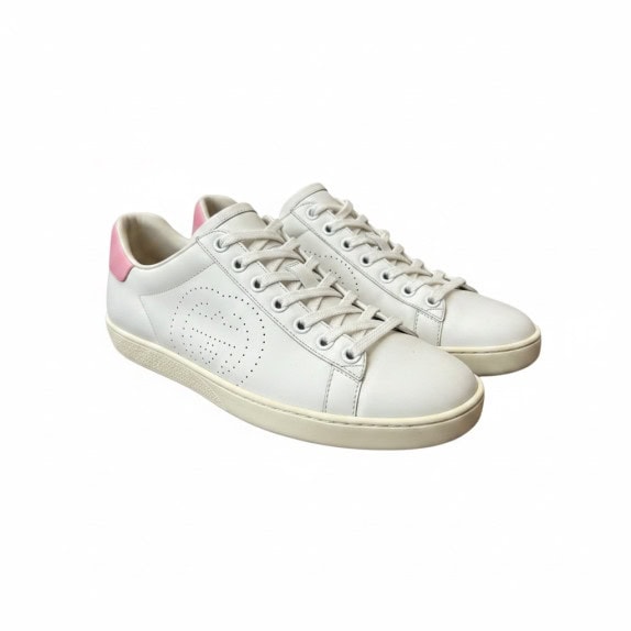 GUCCI LOW TOP SNEAKERS MINIMAL OFF WHITE WOMEN PRE OWNED