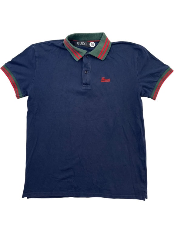 GUCCI ΜΠΛΟΥΖΑ POLO ΚΛΑΣΙΚΗ NAVY ΑΝΤΡΙΚΟ PRE OWNED M