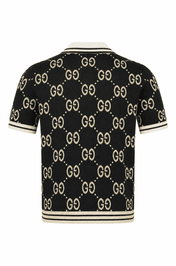 GUCCI POLO MONOGRAM NERO UOMO PRE OWNED M