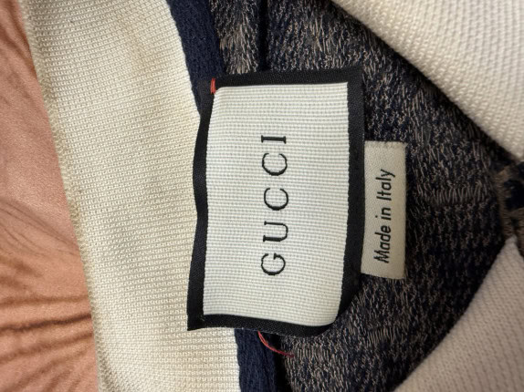 GUCCI 2019 POLO SHIRT LOGO BEIGE UOMO PRE OWNED L