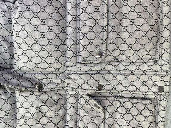 GUCCI PUFFER JACKET LOGO GRAY ΓΥΝΑΙΚΕΙΟ PRE OWNED M