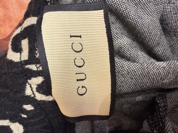 GUCCI SHORTS MONOGRAM BLACK UNISEX PRE OWNED M