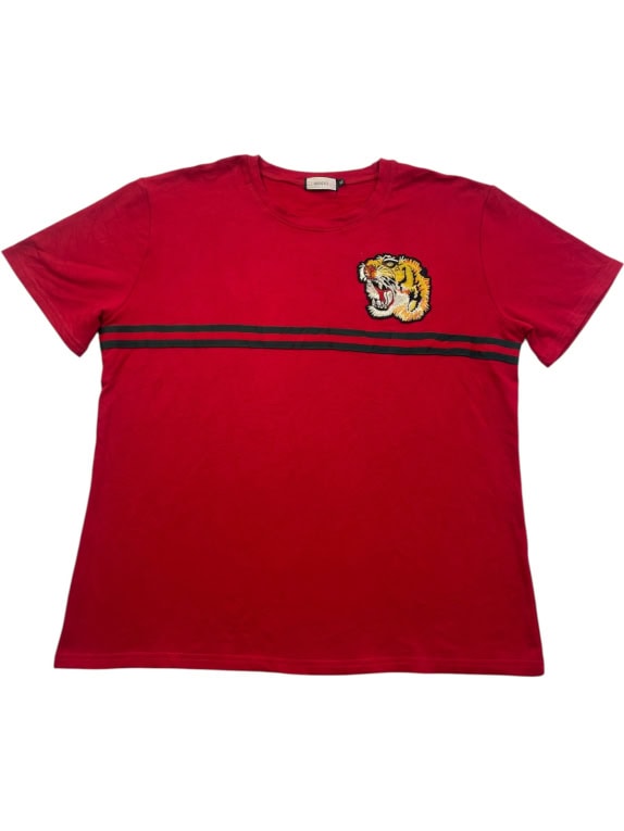 GUCCI T SHIRT GRAPHIC ΚΟΚΚΙΝΟ ΑΝΤΡΙΚΟ PRE OWNED XL
