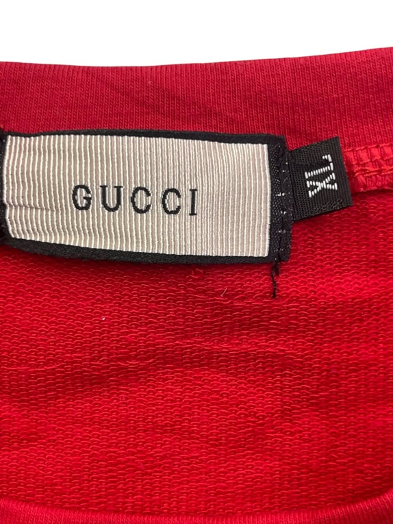 GUCCI T SHIRT GRAPHIC ΚΟΚΚΙΝΟ ΑΝΤΡΙΚΟ PRE OWNED XL