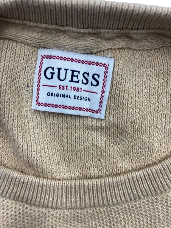 Guess Ανδρικό Πλεκτό Μπεζ Crewneck Μέγεθος 3XL