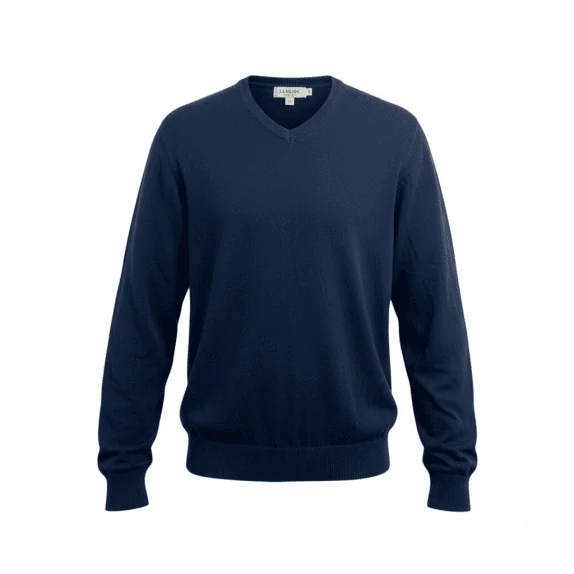 Guess Men’s V-Neck Knit Sweater Dark Blue Size XL