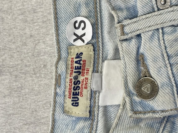 GUESS JEANS DENIM BERMUDA SHORTS WASHED BLUE ΑΝΤΡΙΚΟ PRE OWNED XS