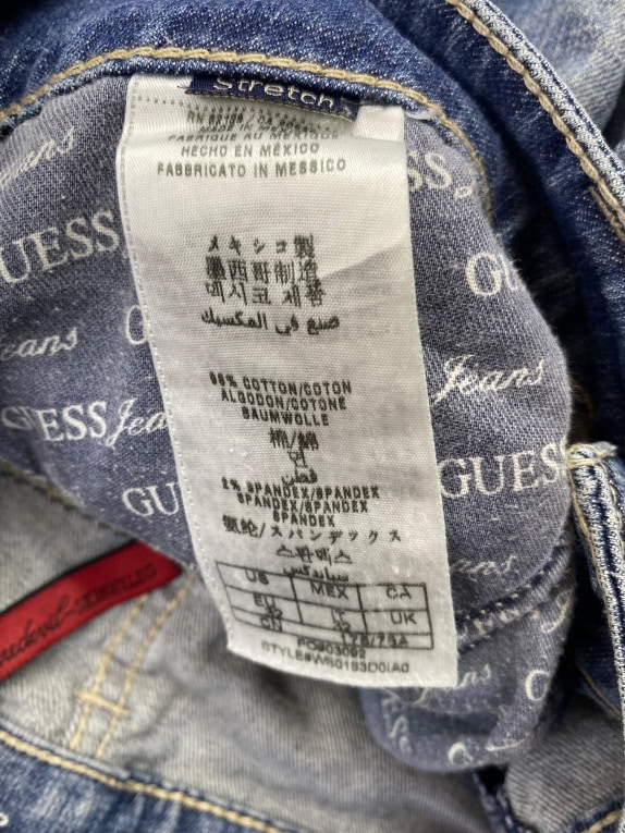 Guess Jeans Γυναικείο Τζιν Παντελόνι Μπλε Slim Fit