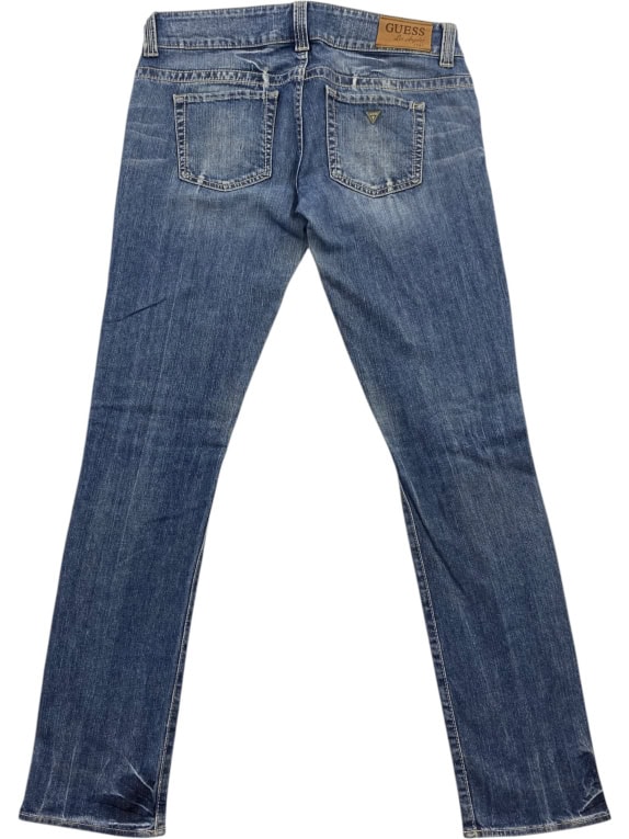Guess Jeans Γυναικείο Τζιν Παντελόνι Μπλε Slim Fit