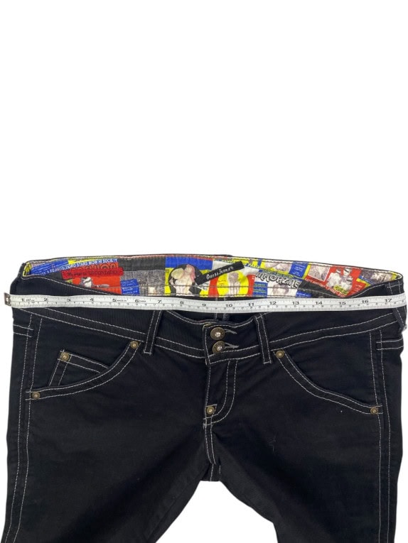 GUESS JEANS JEANS BOOTCUT Y2K NERO DONNA PRE OWNED M