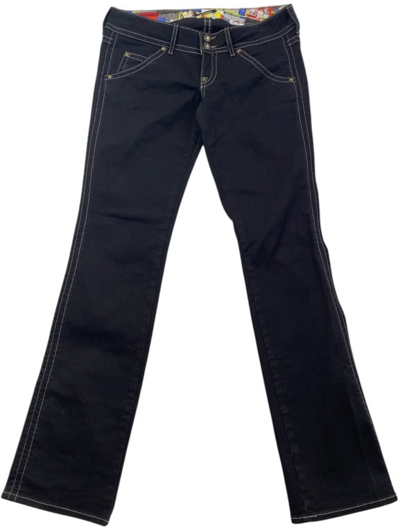 GUESS JEANS JEANS BOOTCUT Y2K NERO DONNA PRE OWNED M