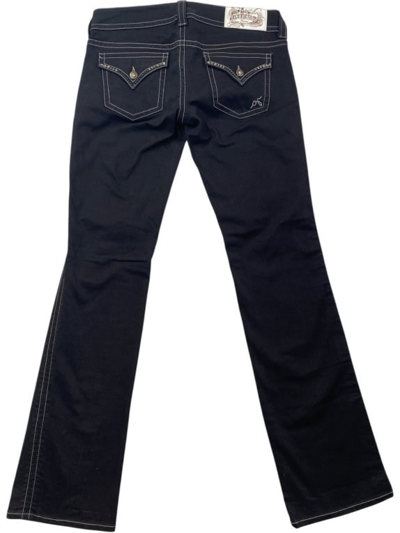 GUESS JEANS JEANS BOOTCUT Y2K NERO DONNA PRE OWNED M