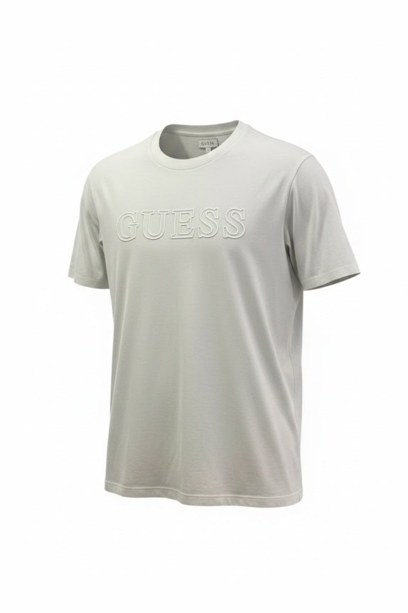 GUESS T SHIRT MINIMAL OFF WHITE MEN PRE OWNED XL