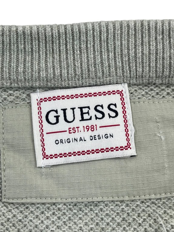 Guess Knit Sweater Lightweight Grey Unisex XL