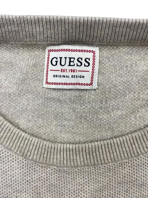 Guess Πλεκτή Μπλούζα Vintage Fine Knit Μπεζ Ανδρική L