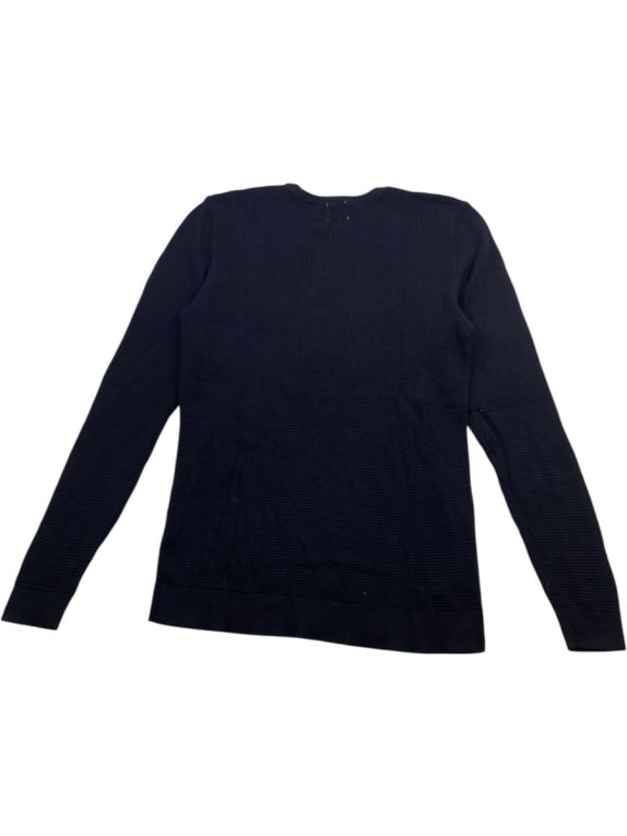 GUESS ΠΛΕΚΤΗ ΜΠΛΟΥΖΑ WAFFLE KNIT ORIGINAL DESIGN ΜΑΥΡΟ ΑΝΔΡΙΚΗ L