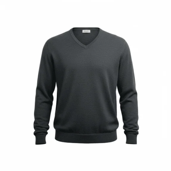 Guess Πλεκτό Casual Μονόχρωμο Σκούρο Γκρι Ανδρικό 3XL