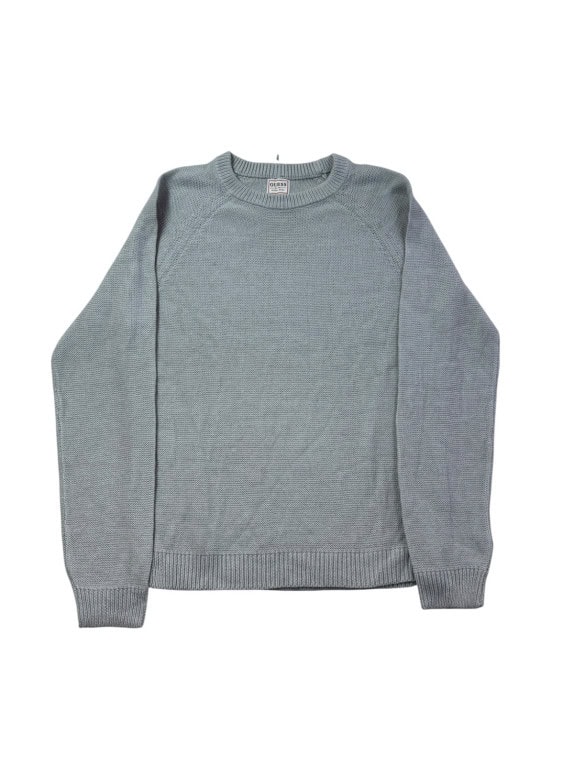 GUESS ΠΛΕΚΤΟ ΠΟΥΛΟΒΕΡ MINIMAL ΑΝΟΙΧΤΟ ΓΚΡΙ UNISEX PRE OWNED L