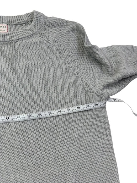 GUESS ΠΛΕΚΤΟ ΠΟΥΛΟΒΕΡ MINIMAL ΑΝΟΙΧΤΟ ΓΚΡΙ UNISEX PRE OWNED L