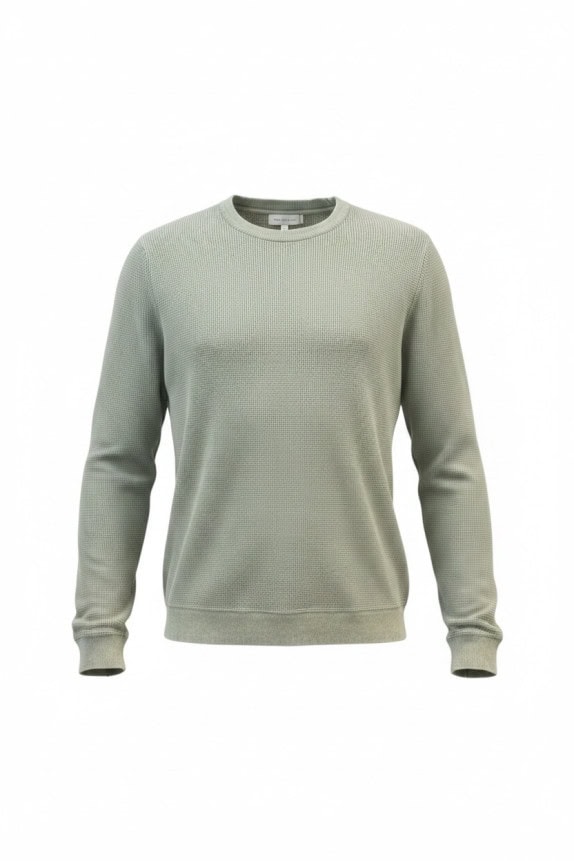 GUESS MAGLIONE GIROCOLLO MINIMAL VERDE CHIARO UOMO PRE OWNED L